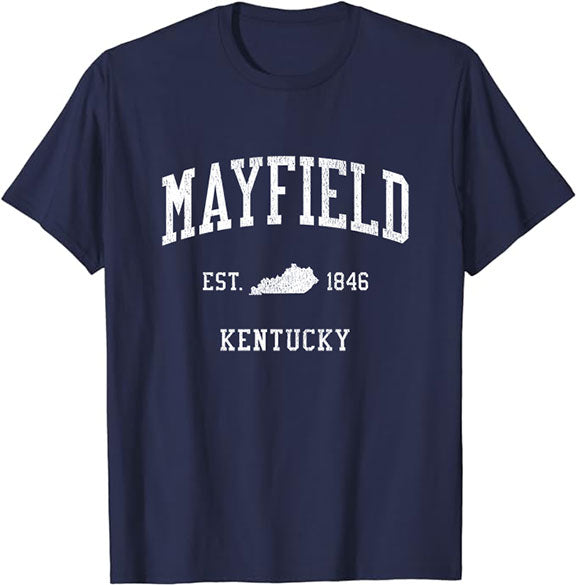 Mayfield Kentucky KY T-Shirt Vintage Athletic Sports Design Tee