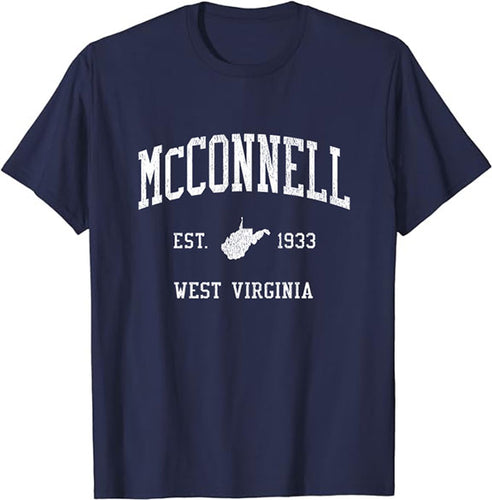 McConnell West Virginia WV Vintage Athletic Sports Design T-Shirt JS01