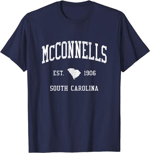 McConnells South Carolina SC T-Shirt Vintage Athletic Sports Design Tee
