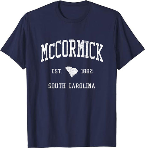 McCormick South Carolina SC T-Shirt Vintage Athletic Sports Design Tee