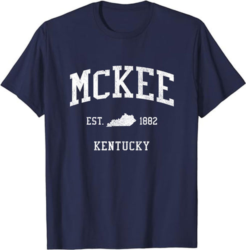 McKee Kentucky KY T-Shirt Vintage Athletic Sports Design Tee