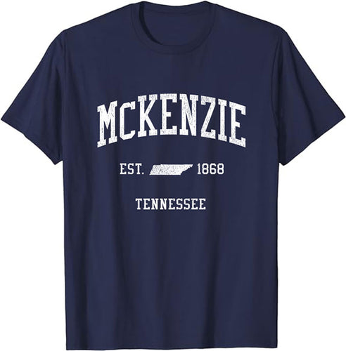 McKenzie Tennessee TN T-Shirt Vintage Athletic Sports Design Tee