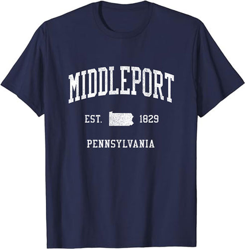 Middleport Pennsylvania PA T-Shirt Vintage Athletic Sports Design Tee