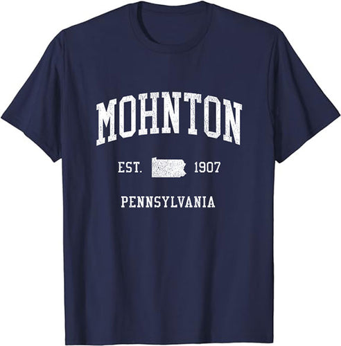 Mohnton Pennsylvania PA T-Shirt Vintage Athletic Sports Design Tee