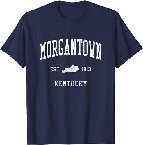 Morgantown Kentucky KY T-Shirt Vintage Athletic Sports Design Tee