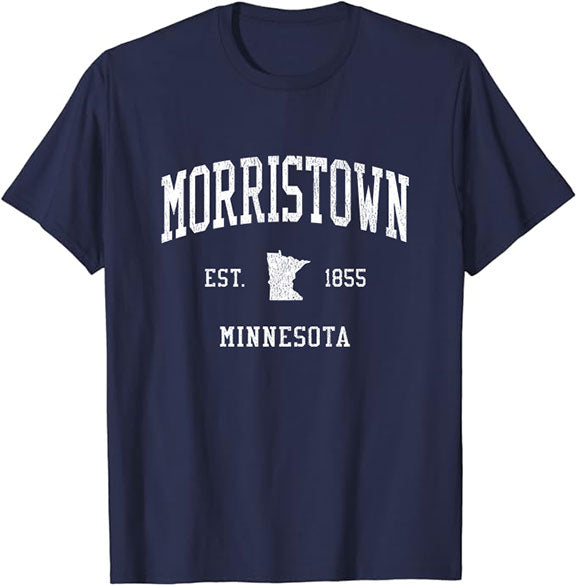 Morristown Minnesota MN T-Shirt Vintage Athletic Sports Design Tee