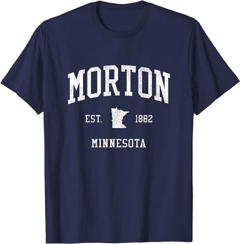 Morton Minnesota MN T-Shirt Vintage Athletic Sports Design Tee