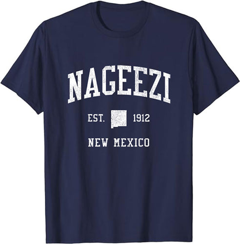 Nageezi New Mexico NM T-Shirt Vintage Athletic Sports Design Tee