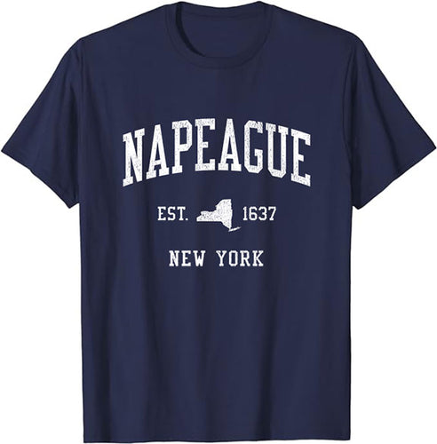 Napeague New York NY T-Shirt Vintage Athletic Sports Design Tee