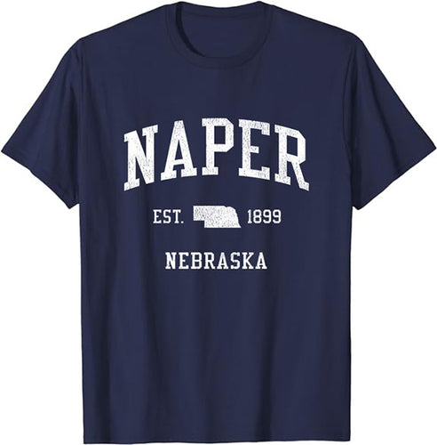 Naper Nebraska NE T-Shirt Vintage Athletic Sports Design Tee