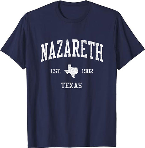 Nazareth Texas TX T-Shirt Vintage Athletic Sports Design Tee