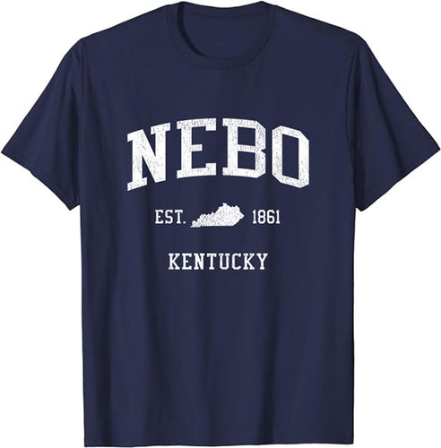 Nebo Kentucky KY T-Shirt Vintage Athletic Sports Design Tee