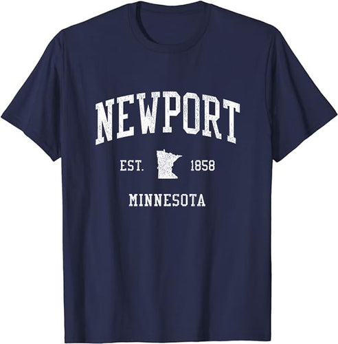 Newport Minnesota MN T-Shirt Vintage Athletic Sports Design Tee