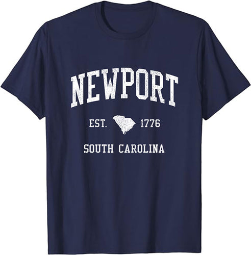 Newport South Carolina SC T-Shirt Vintage Athletic Sports Design Tee