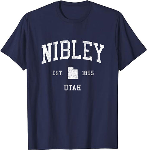 Nibley Utah UT T-Shirt Vintage Athletic Sports Design Tee