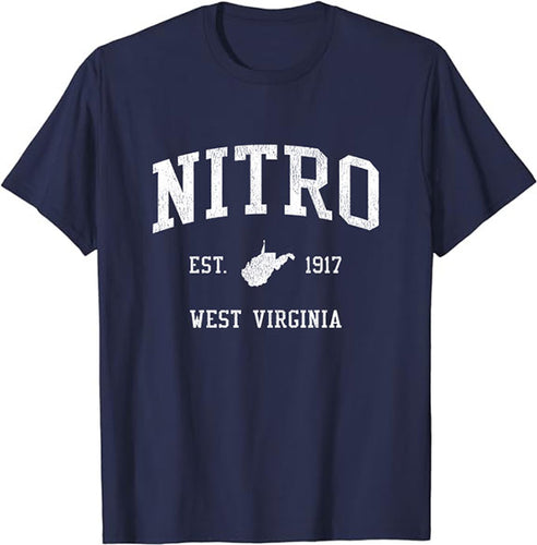 Nitro West Virginia WV Vintage Athletic Sports Design T-Shirt JS01