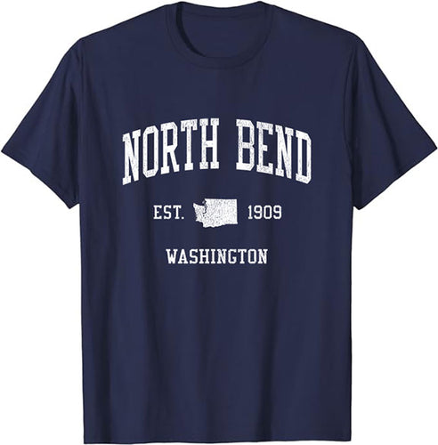 North Bend Washington WA T-Shirt Vintage Athletic Sports Design Tee