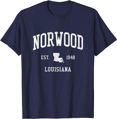 Norwood Louisiana LA T-Shirt Vintage Athletic Sports Design Tee