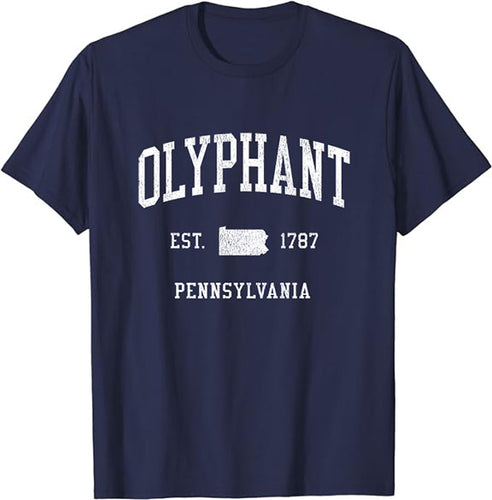 Olyphant Pennsylvania PA T-Shirt Vintage Athletic Sports Design Tee