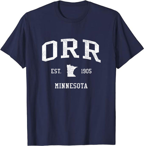 Orr Minnesota MN T-Shirt Vintage Athletic Sports Design Tee