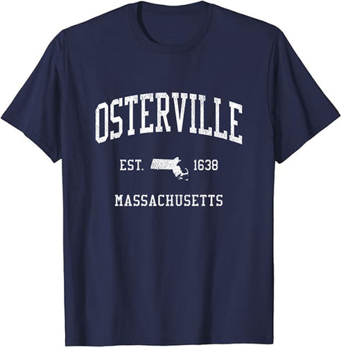 Osterville Massachusetts MA T-Shirt Vintage Athletic Sports Design Tee