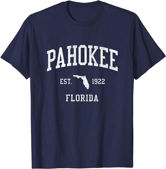 Pahokee Florida FL T-Shirt Vintage Athletic Sports Design Tee