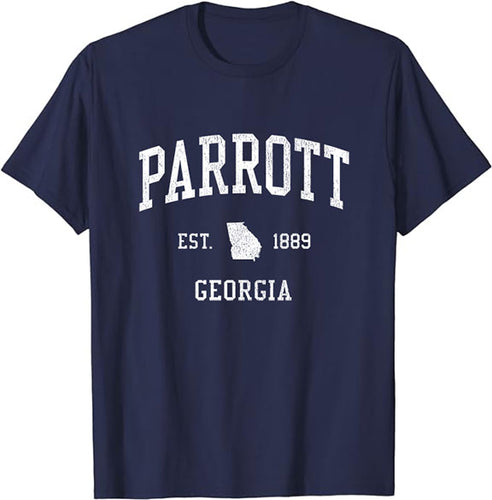 Parrott Georgia GA T-Shirt Vintage Athletic Sports Design Tee