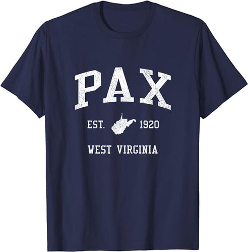 Pax West Virginia WV Vintage Athletic Sports Design T-Shirt JS01