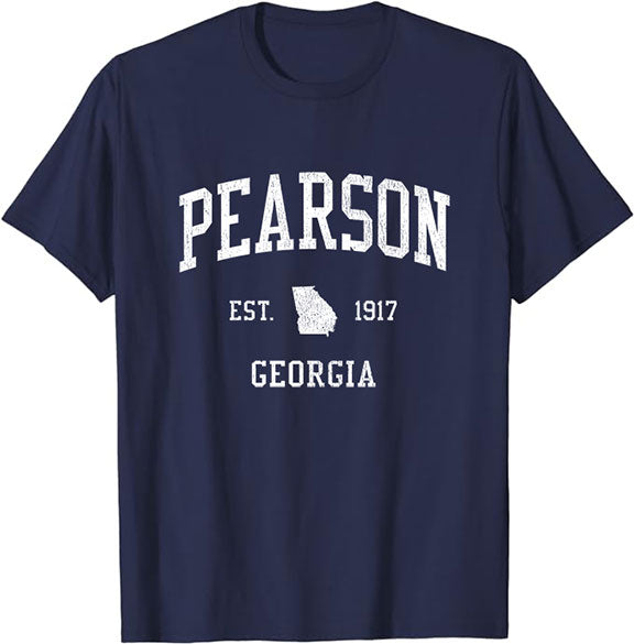 Pearson Georgia GA T-Shirt Vintage Athletic Sports Design Tee