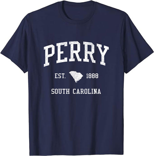 Perry South Carolina SC T-Shirt Vintage Athletic Sports Design Tee