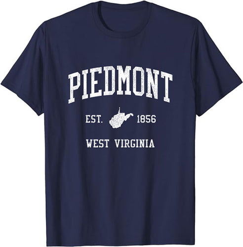 Piedmont West Virginia WV Vintage Athletic Sports Design T-Shirt JS01