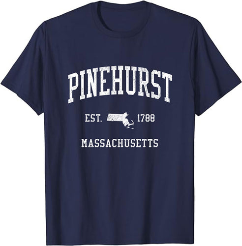 Pinehurst Massachusetts MA T-Shirt Vintage Athletic Sports Design Tee