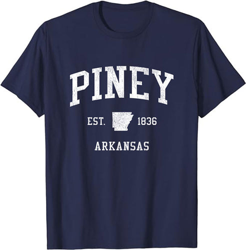 Piney Arkansas AR T-Shirt Vintage Athletic Sports Design Tee