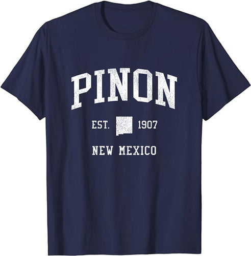 Pinon New Mexico NM T-Shirt Vintage Athletic Sports Design Tee
