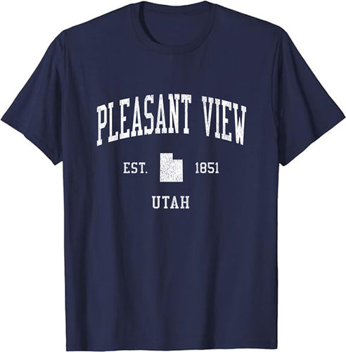 Pleasant View Utah UT T-Shirt Vintage Athletic Sports Design Tee