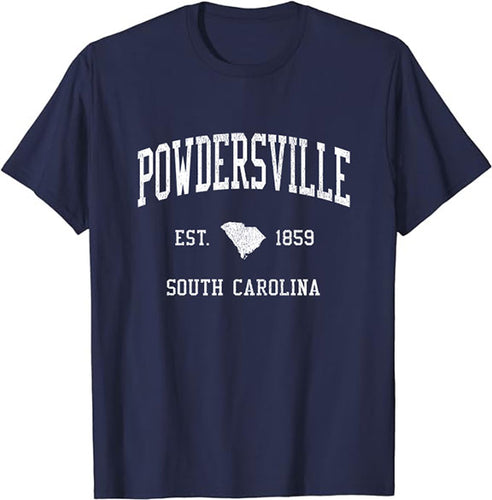 Powdersville South Carolina SC T-Shirt Vintage Athletic Sports Design Tee