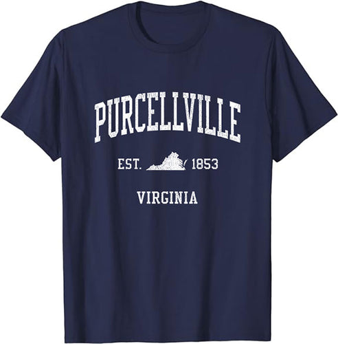 Purcellville Virginia VA Vintage Athletic Sports Design T-Shirt JS01