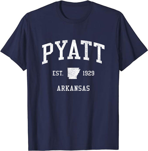 Pyatt Arkansas AR T-Shirt Vintage Athletic Sports Design Tee