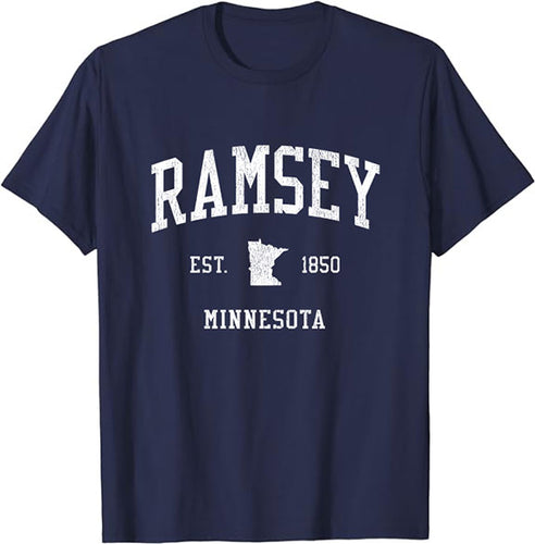 Ramsey Minnesota MN T-Shirt Vintage Athletic Sports Design Tee