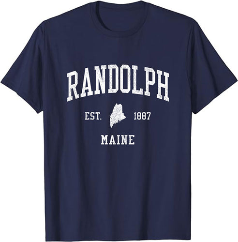 Randolph Maine ME T-Shirt Vintage Athletic Sports Design Tee
