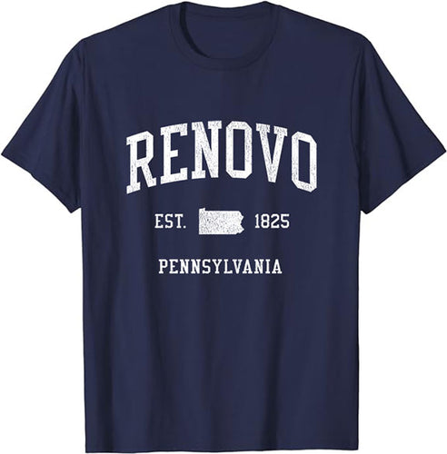 Renovo Pennsylvania PA T-Shirt Vintage Athletic Sports Design Tee