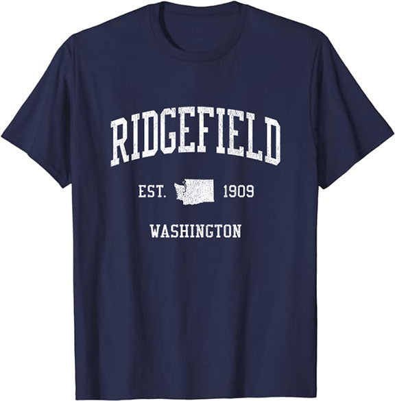 Ridgefield Washington WA T-Shirt Vintage Athletic Sports Design Tee