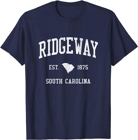 Ridgeway South Carolina SC T-Shirt Vintage Athletic Sports Design Tee