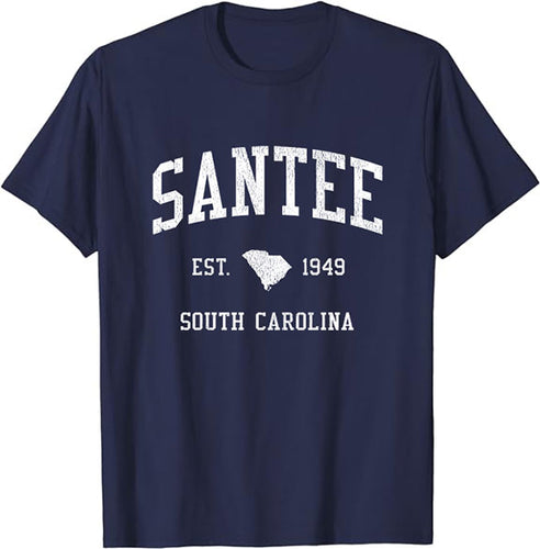 Santee South Carolina SC T-Shirt Vintage Athletic Sports Design Tee