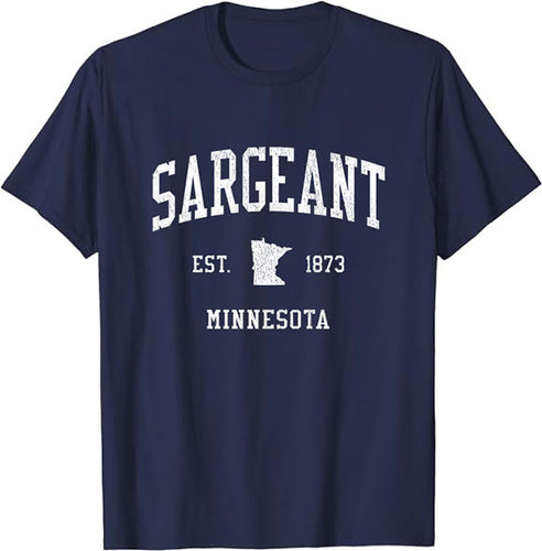 Sargeant Minnesota MN T-Shirt Vintage Athletic Sports Design Tee