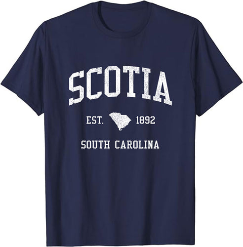 Scotia South Carolina SC T-Shirt Vintage Athletic Sports Design Tee
