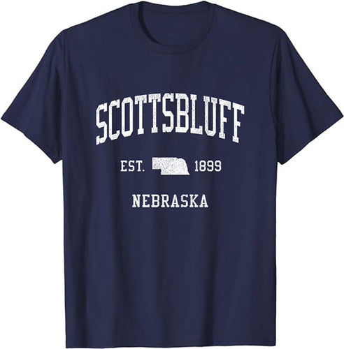 Scottsbluff Nebraska NE T-Shirt Vintage Athletic Sports Design Tee