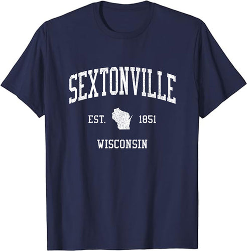 Sextonville Wisconsin WI T-Shirt Vintage Athletic Sports Design Tee