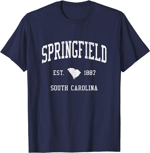Springfield South Carolina SC T-Shirt Vintage Athletic Sports Design Tee