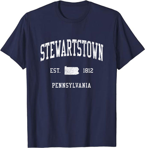 Stewartstown Pennsylvania PA T-Shirt Vintage Athletic Sports Design Tee